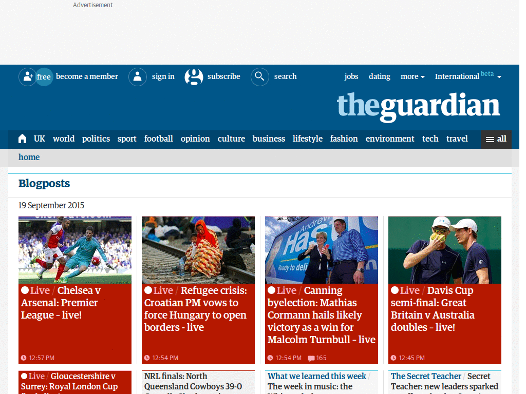 Guardian wide blogs