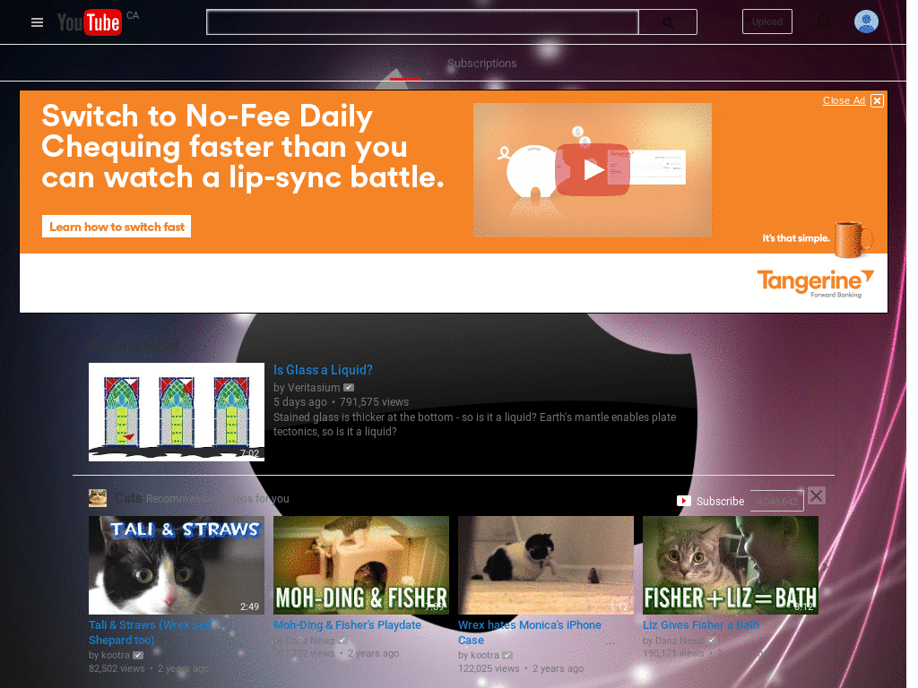 A youtube apple/mac theme