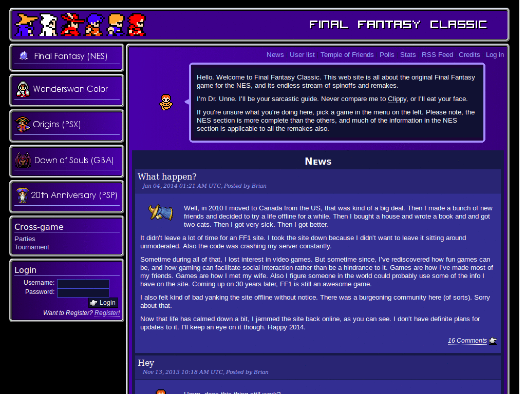 FFClassic - Blue Background