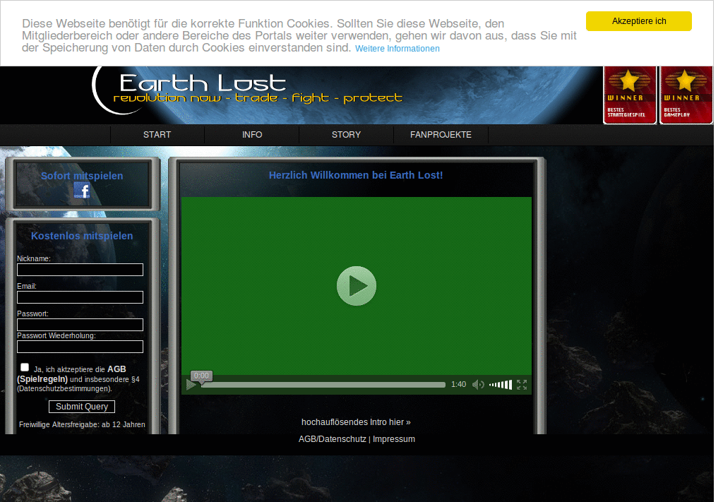 EarthLost font-size +2