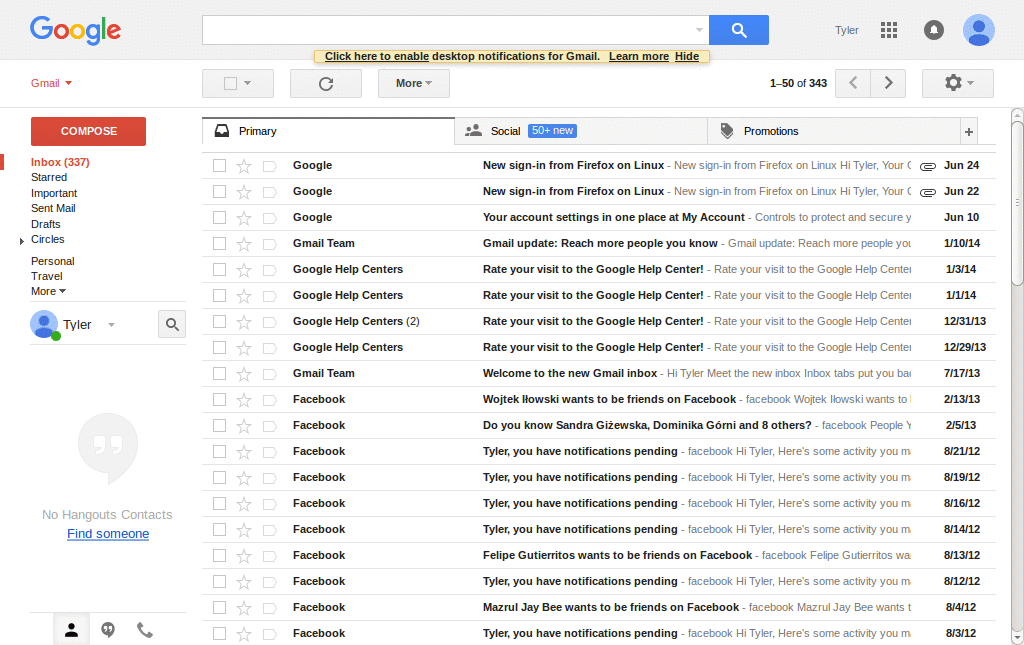 Gmail Font Size