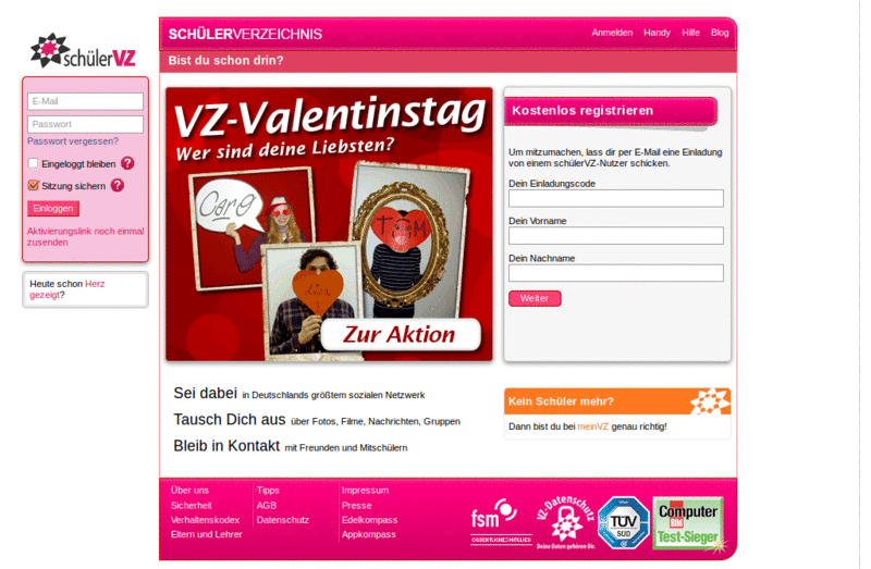 SchülerVZ in Blau - Grau