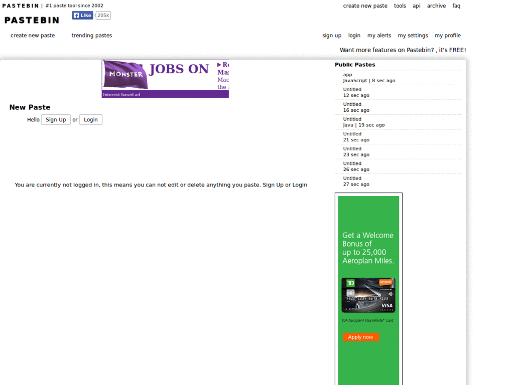 Pastebin.com is ugly. Just the paste, please.