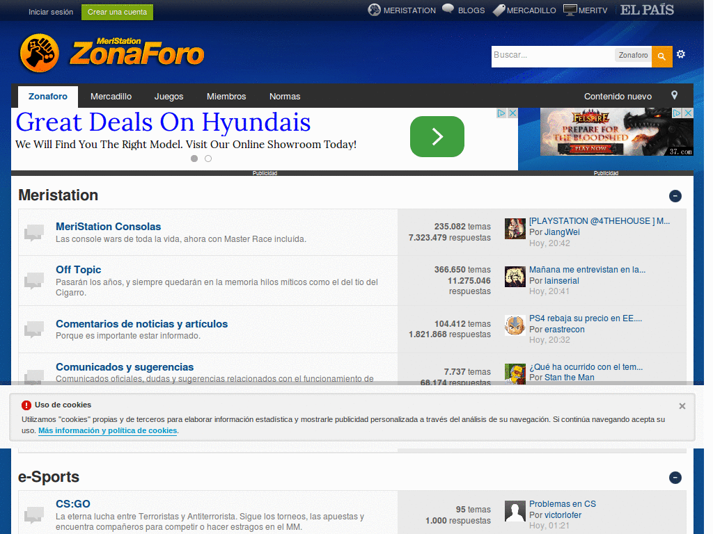 Borrar sección "Lo Más Nuevo en Meristation.com"