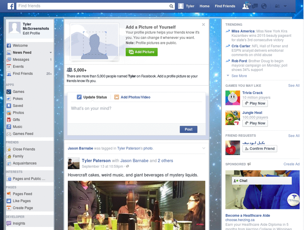 Facebook Skin apple galaxy