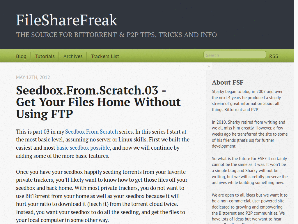 FileShareFreak Smaller Sidebar