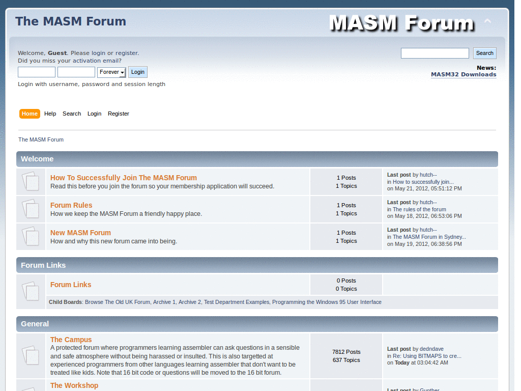 MASM32 Forum - Code Tags to monospace font