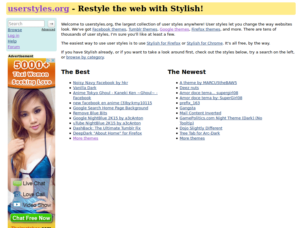 UserStyles.org - Remove Obsolete Styles