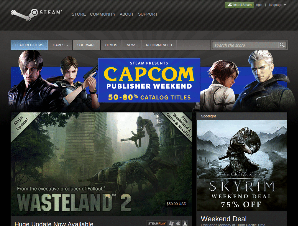 Steam Store News Mover Style