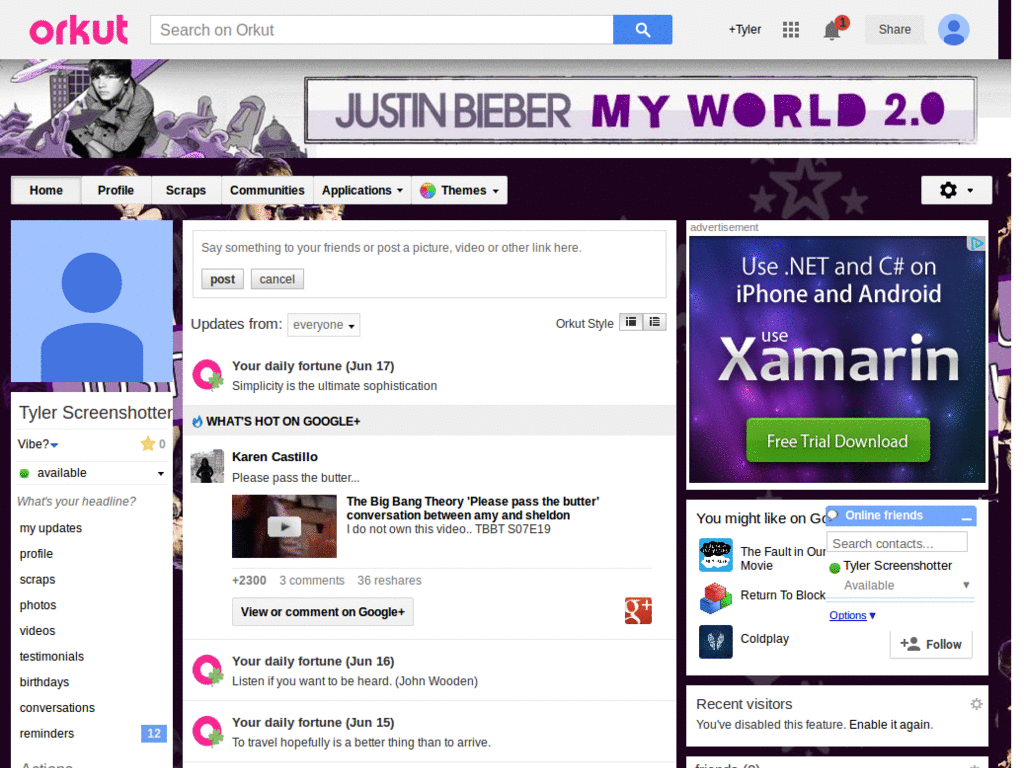 Orkut - Justin Bieber 1 ( by Templah.com )