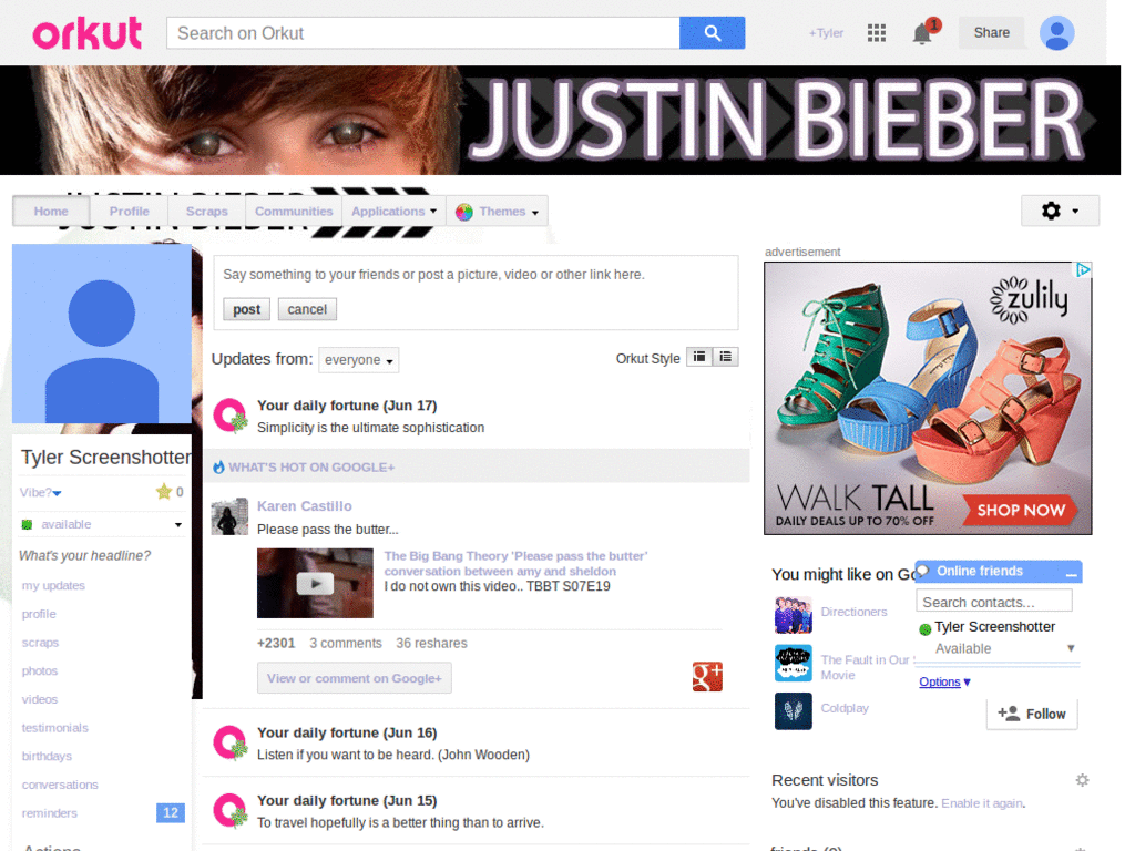 Orkut - Justin Bieber 2 ( by Templah.com )