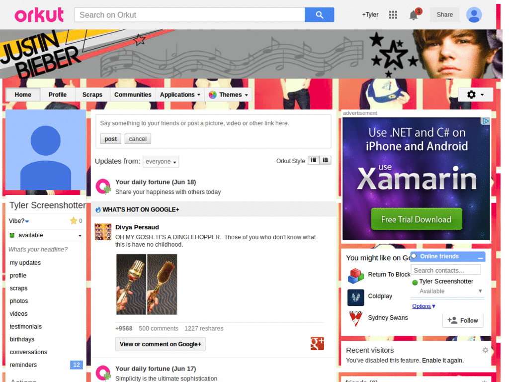 Orkut - Justin Bieber 3 ( by Templah.com )