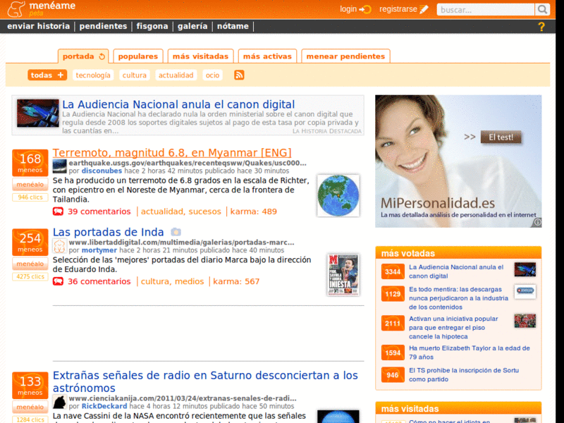 meneame.net - Quita imágenes en noticias deportes