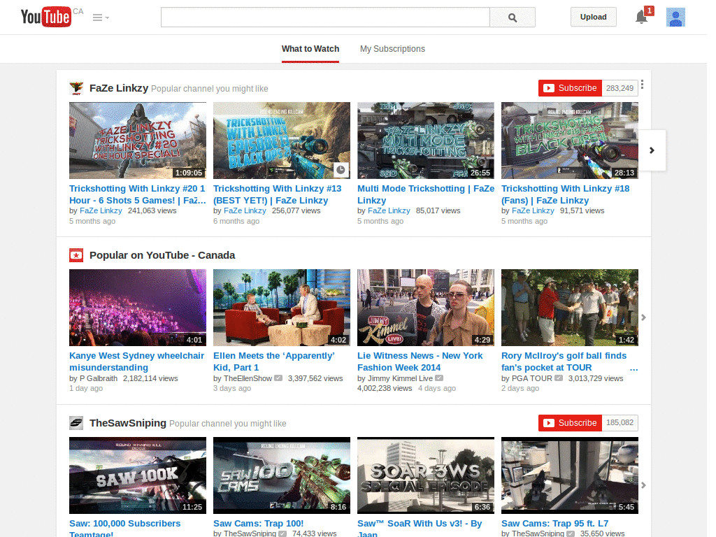 YouTube Collapsible Sections
