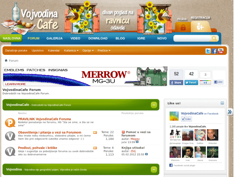 VojvodinaCafe forum main page cleaner