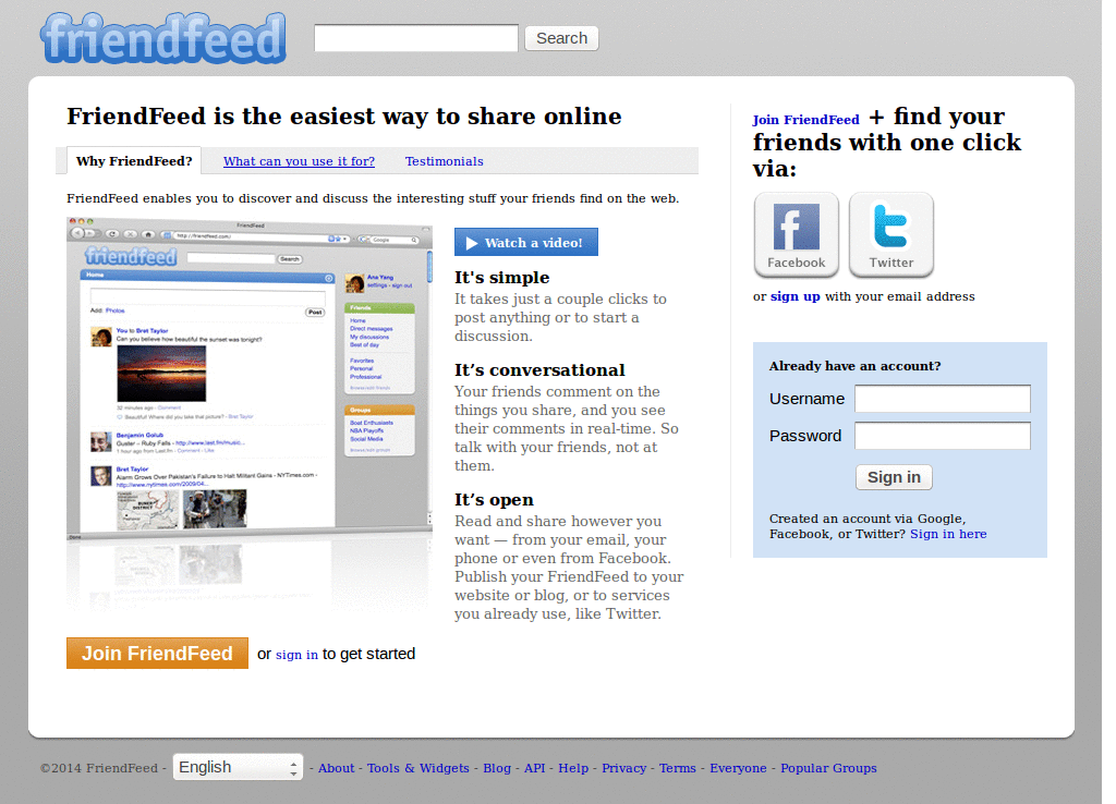 Simple Friendfeed Style