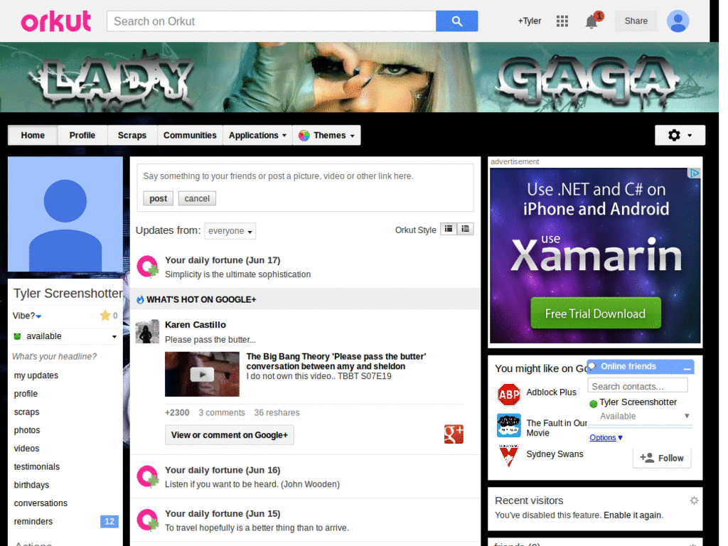 Orkut - Lady Gaga  2 ( by Templah.com )