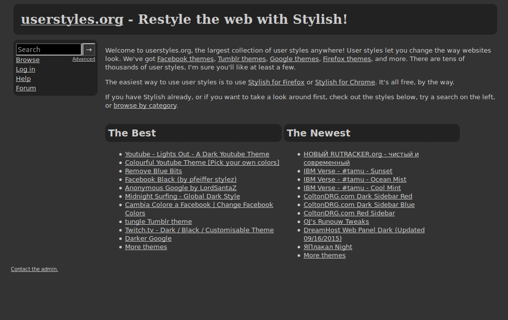 Userstyles Dark-N-Grey 2011 (for Google Chrome)