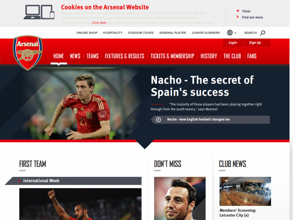 Fed up of Red background at Arsenal.com