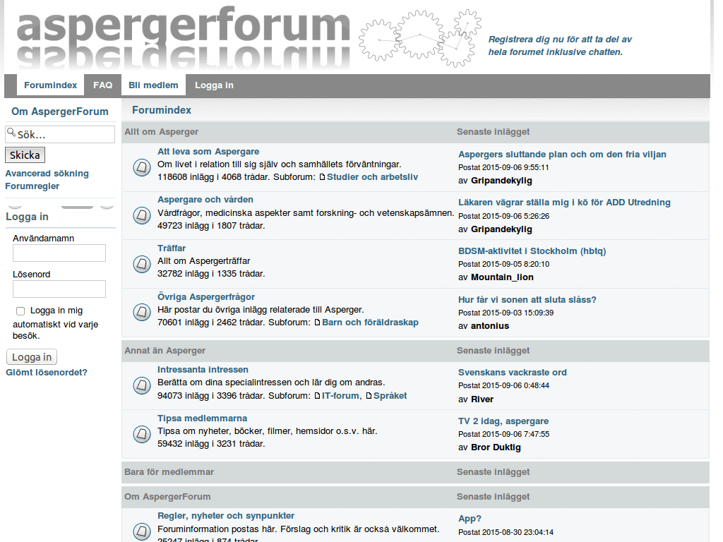 Aspergerforum.se - Svart textfärg