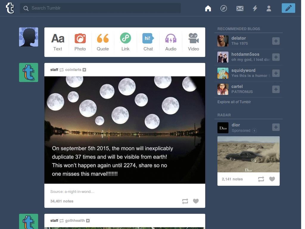 Hide Photo from Tumblr Dashboard