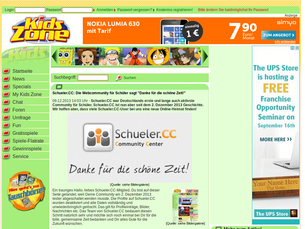 Schüler.CC - Blaues Design