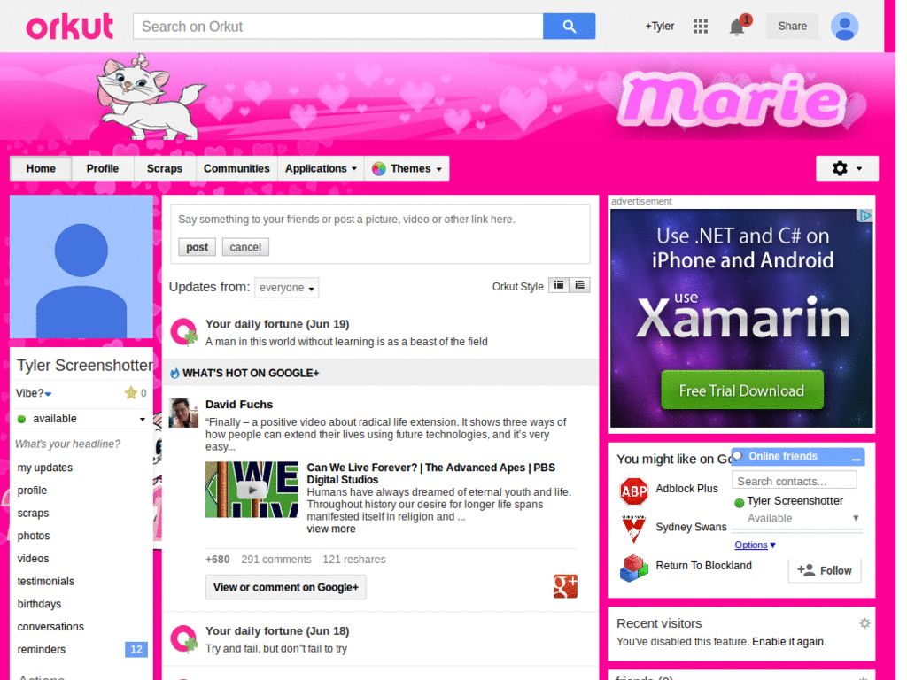 Orkut -  Gatinha Marie ( by Templah.com)