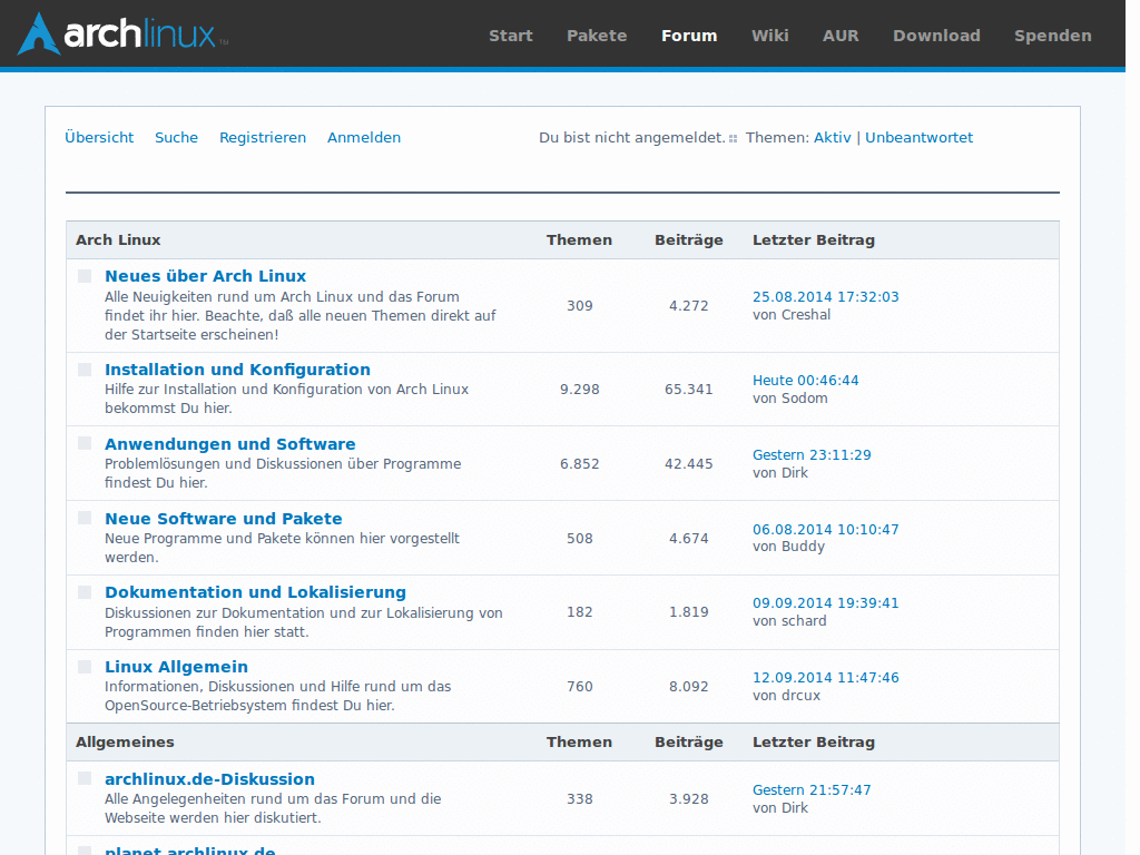 bbs.archlinux.de – Fix design flaws
