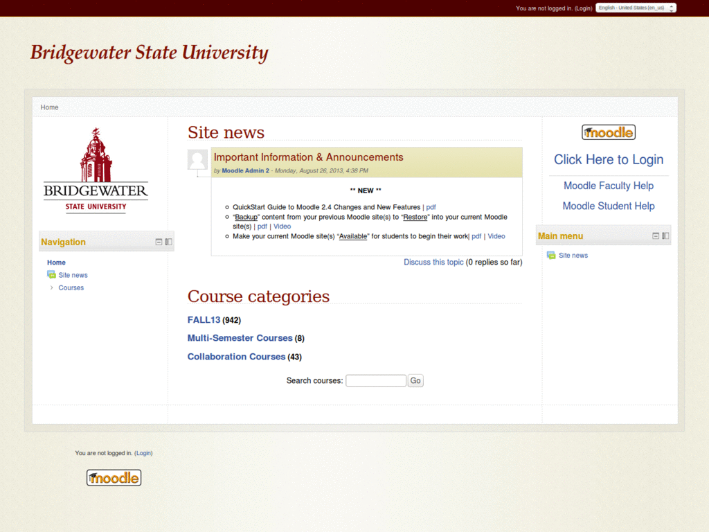 Bridgewater State College - Moodle threads