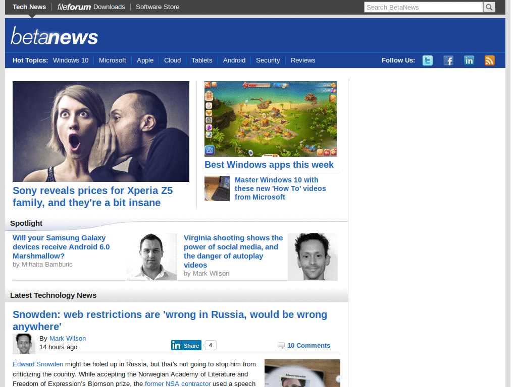 BetaNews Wide Screen