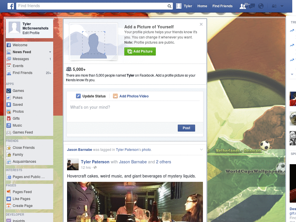Facenobook N3THERLAND W0RLD CUP