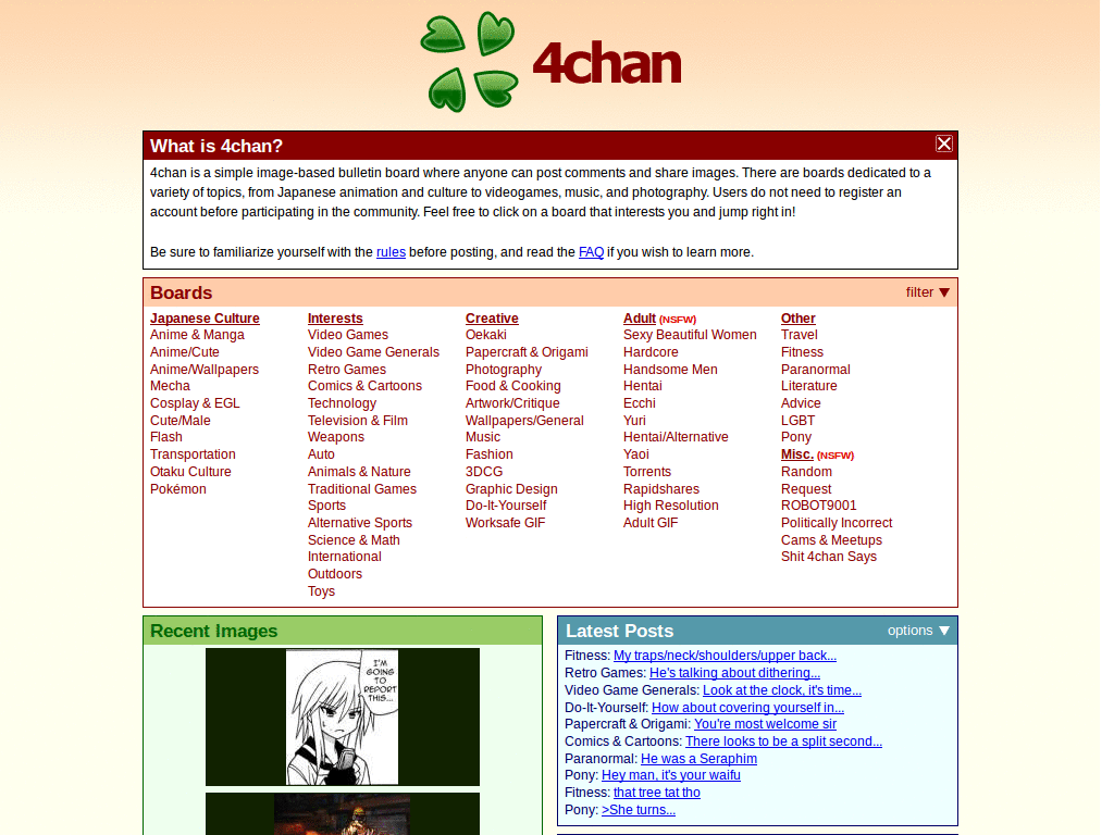 4chan - Dark Red - Board Theme