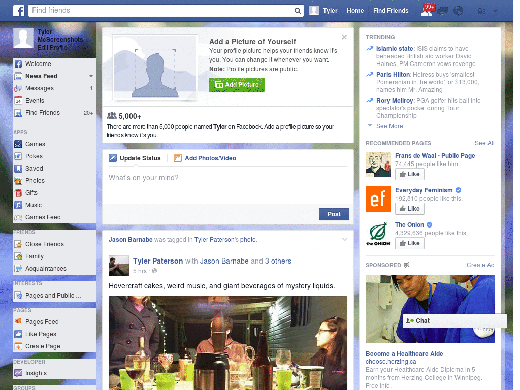 Flower Wide Full Hd Facebook Skin (167)