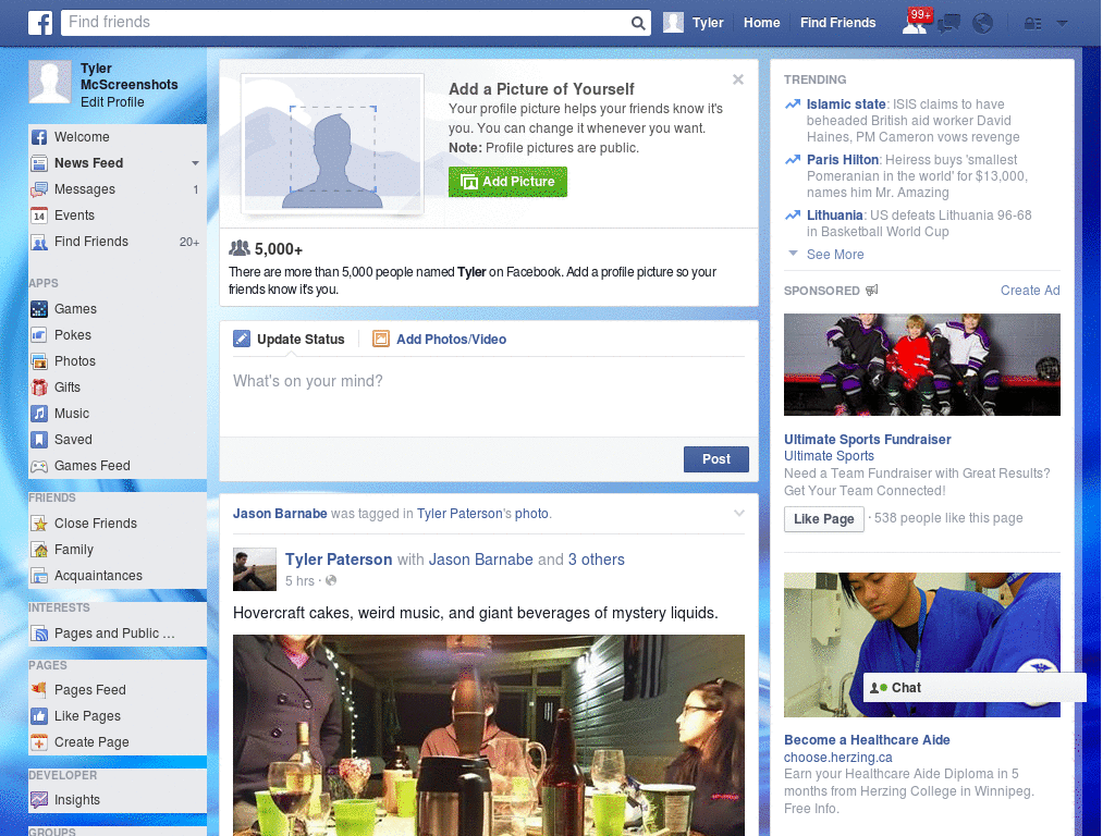 Blue Abstract Facebook Skin (224)