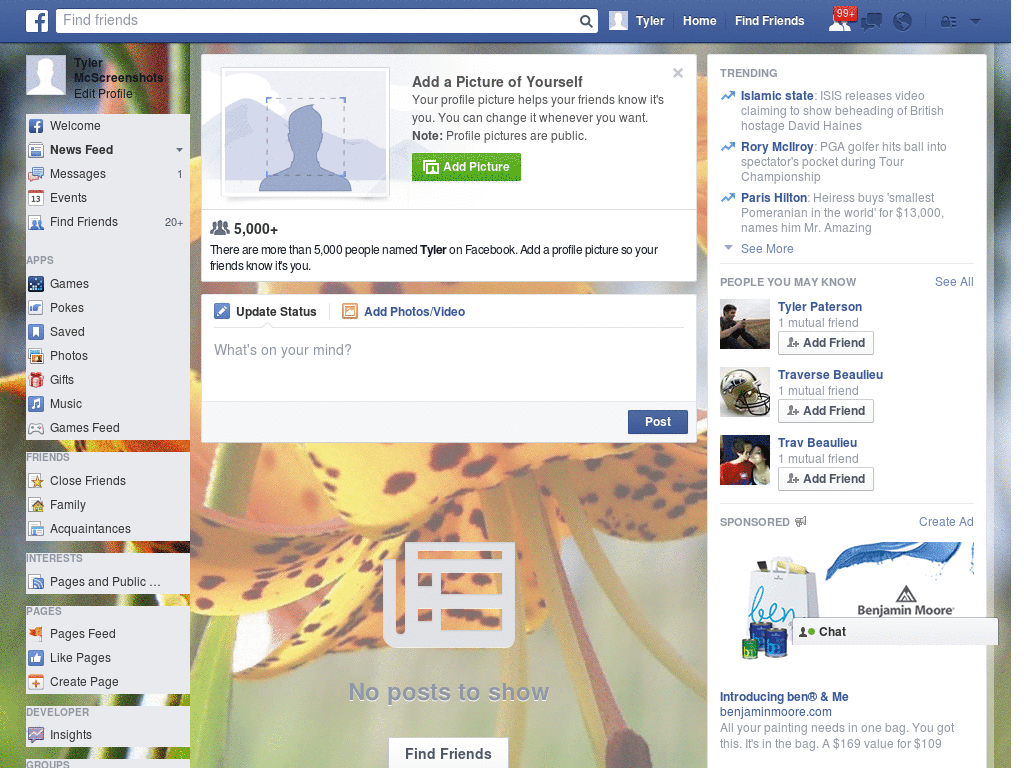 Free Flower Facebook Skin (237)