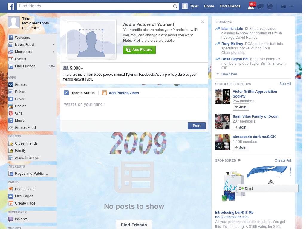 Happy New Year Flower Facebook Skin (284)