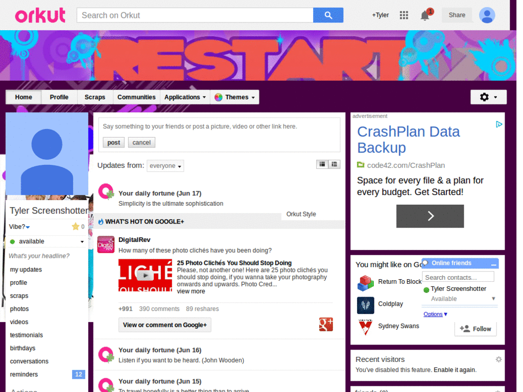 Orkut - Restart  2 ( by Templah.com )
