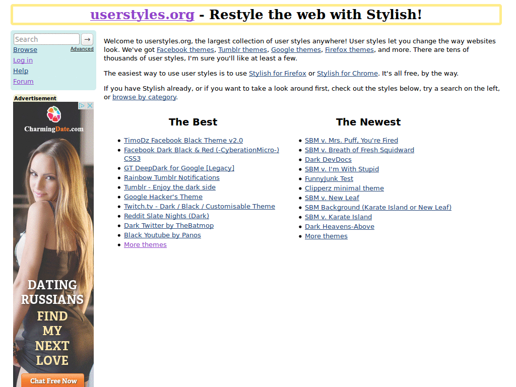 Userstyles.org - tweaked (my version)