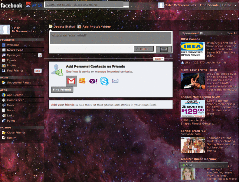 Facebook Nebula red