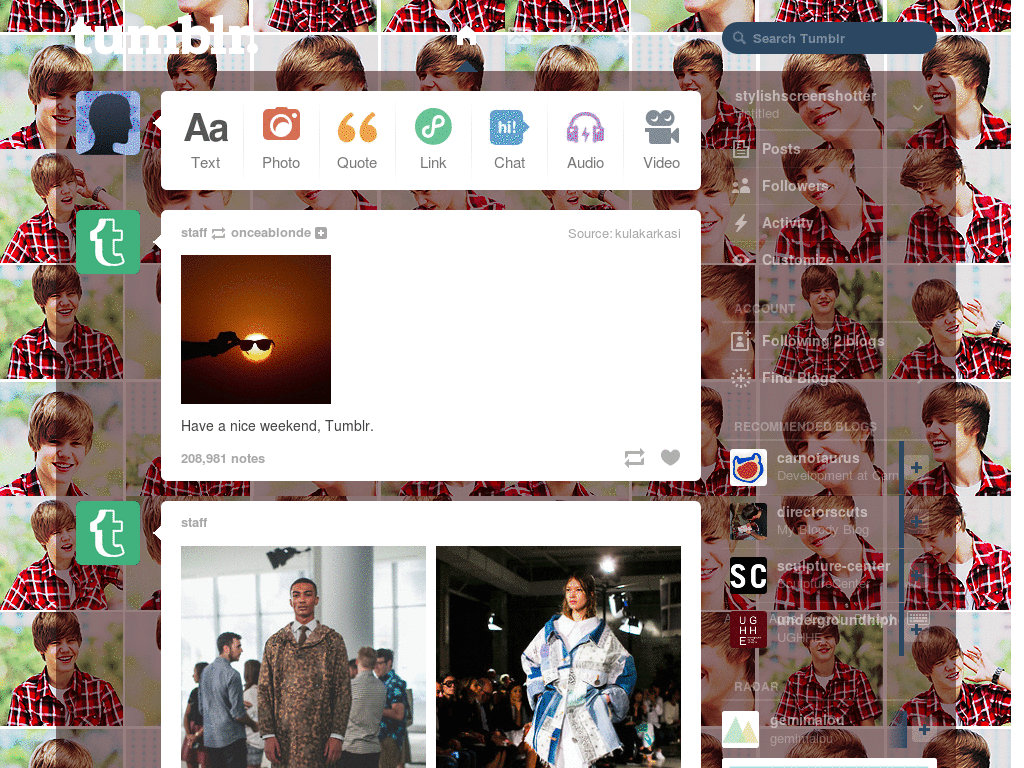 Justin Bieber DASHBOARD background