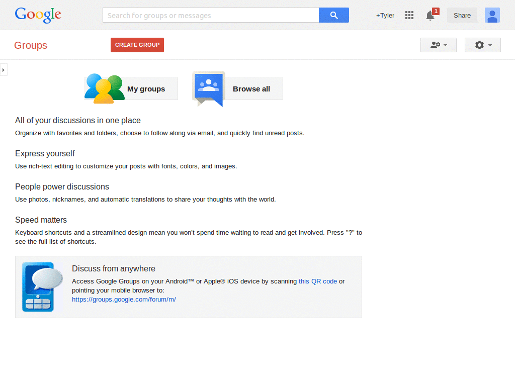 Google Groups - remove right column