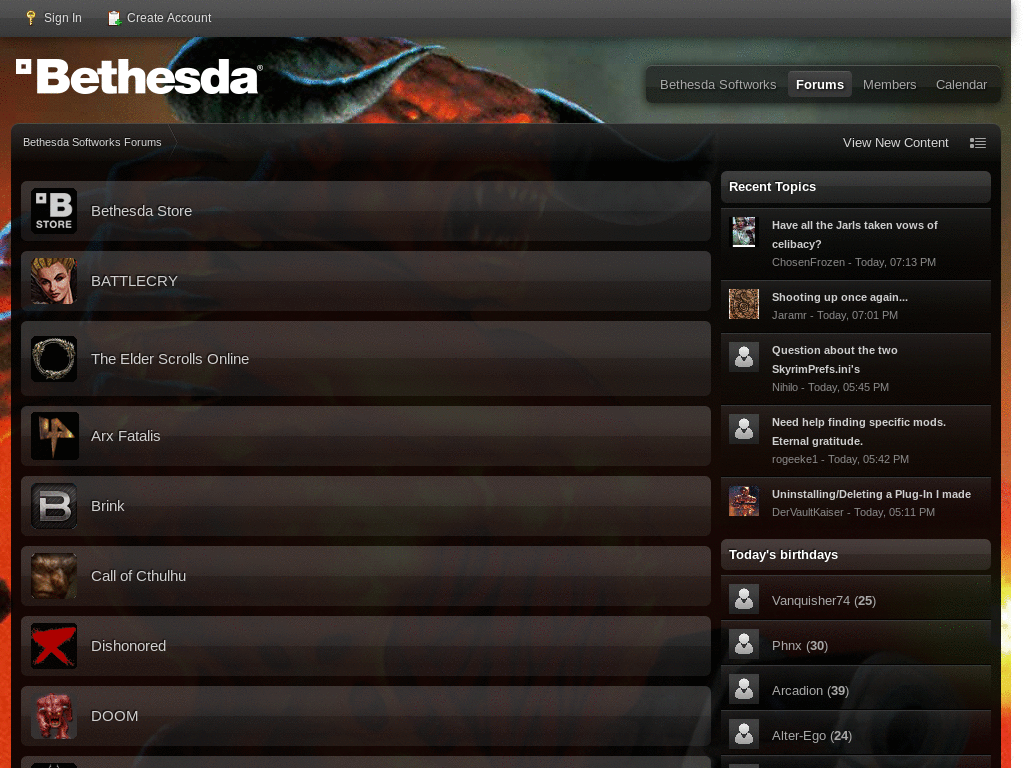 Bethesda Forums - Doom Background