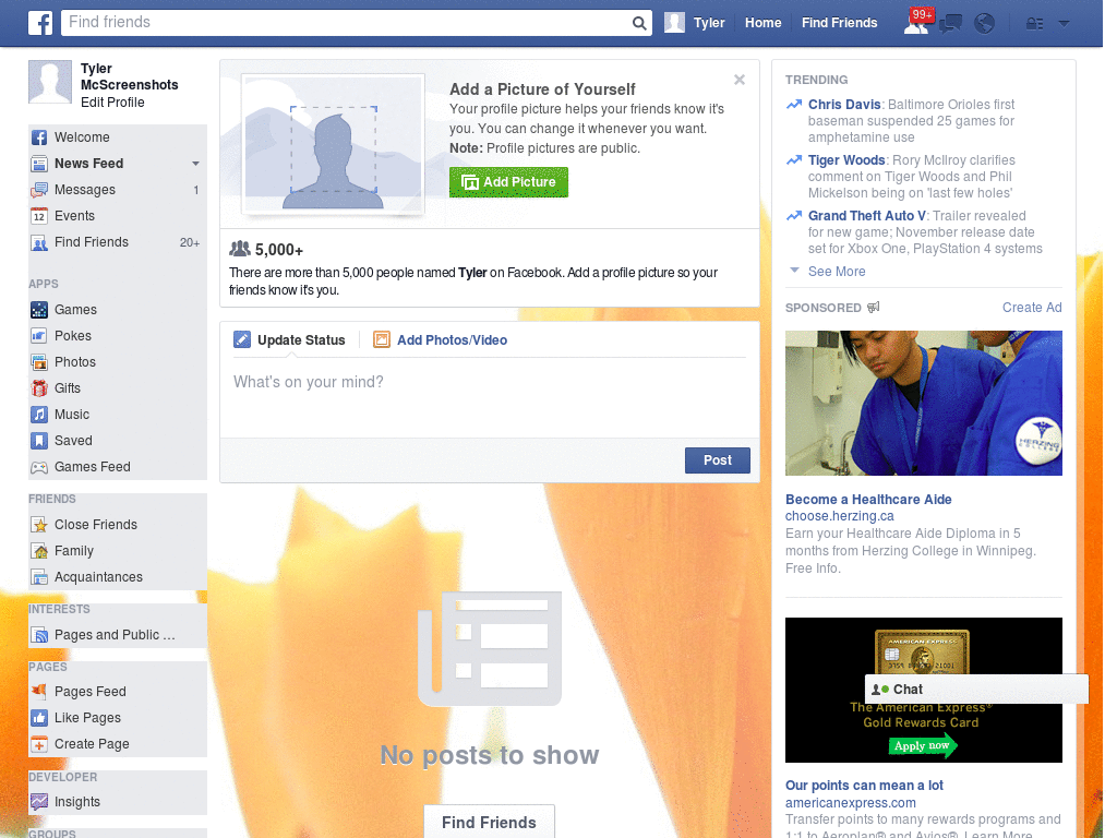 Beautiful Facebook Layout (10875)