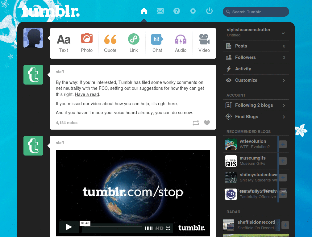 Tumblr - Cool Blue