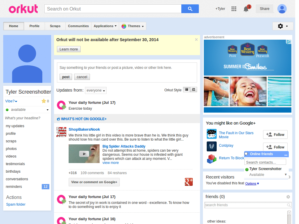 OrKut Dark Style