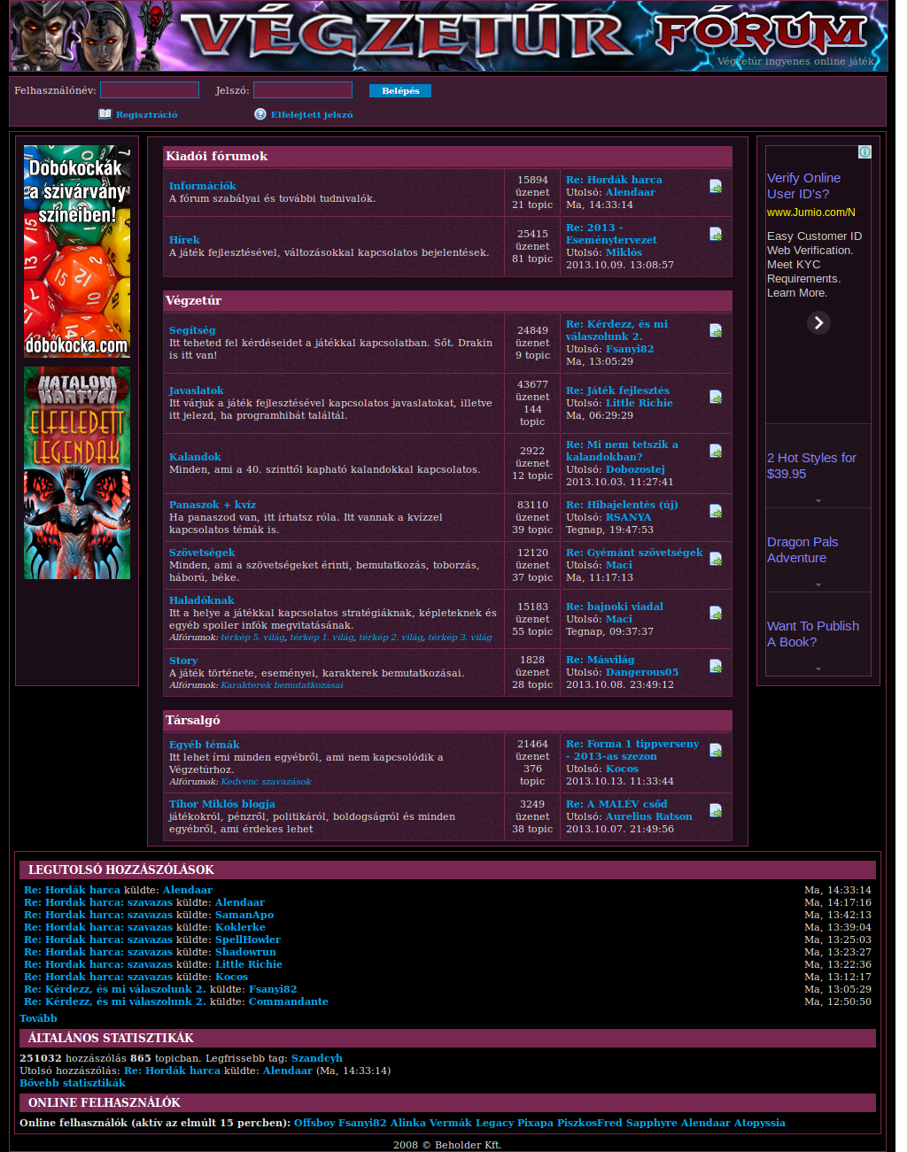 Vegzetur aka Doomlord aka Végzetur forum Noscores
