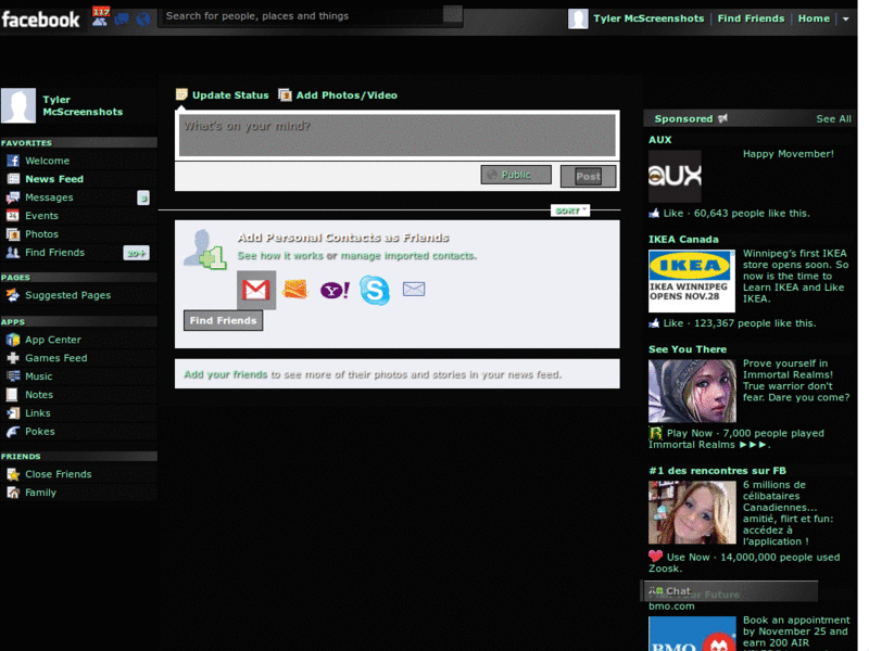 BLACK AND GREEN FACEBOOK