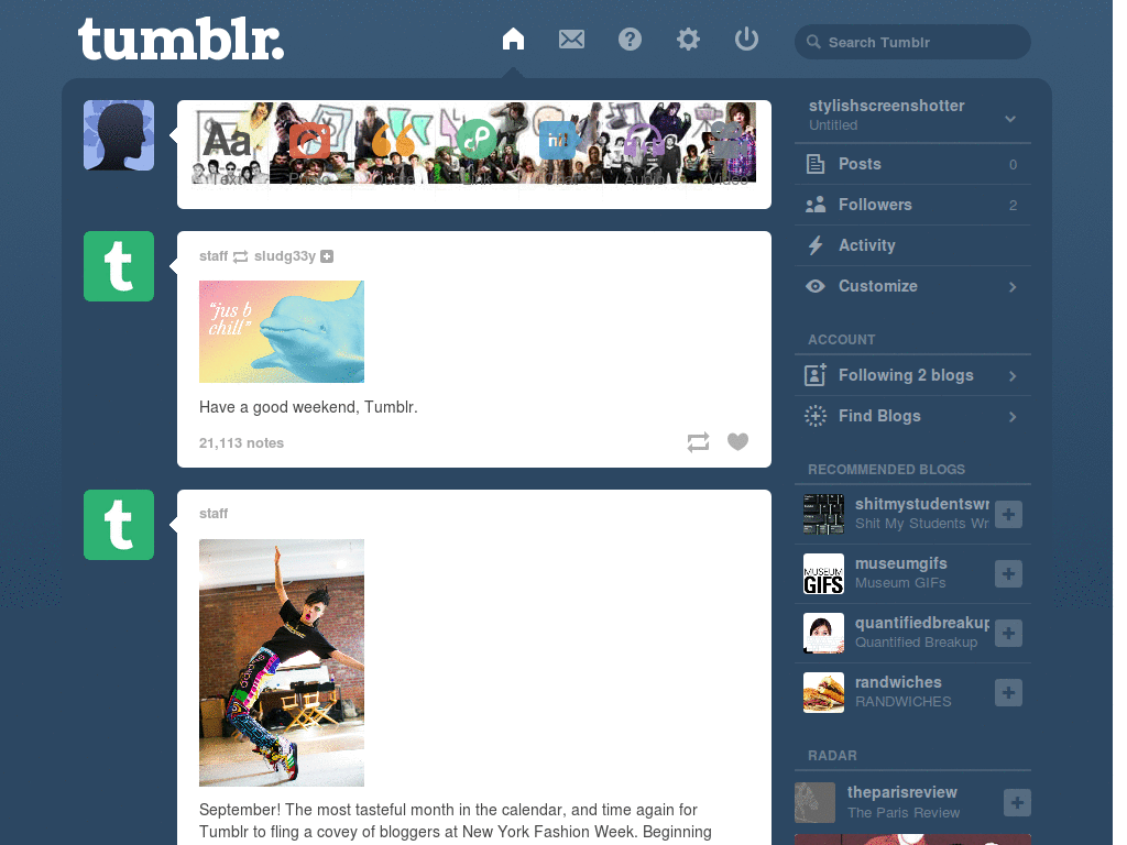 menu dashboard bands.