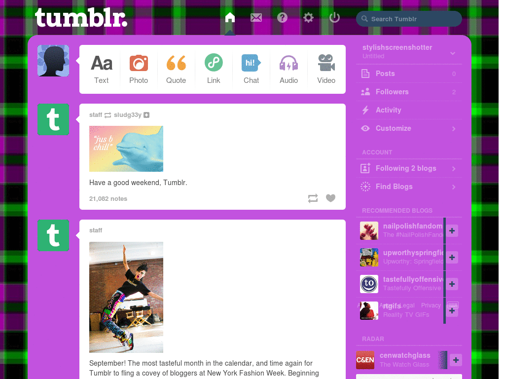 Green and Purple Plaid