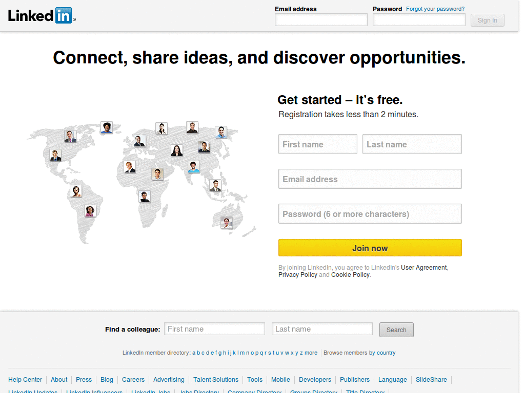 Linkedin - hide welcome box